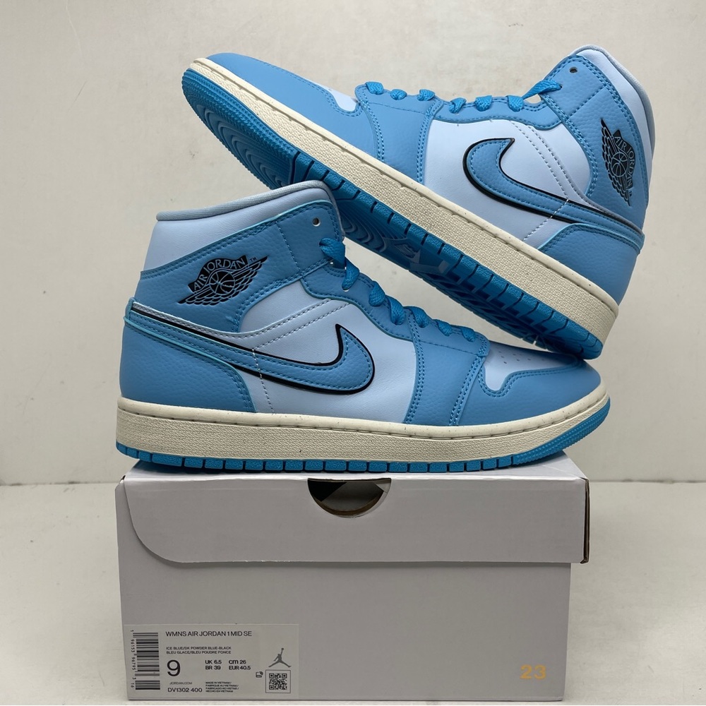 Nike Air Jordan 1 Retro Mid WMNS SE “Ice Blue/Powder Blue” 2023 - Picture 1 of 4